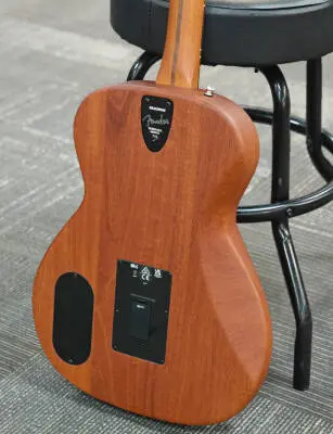 Fender - Highway Series Parlor Acoustic/Electric Guitar, Rosewood Fingerboard with Gigbag - Natural 2
